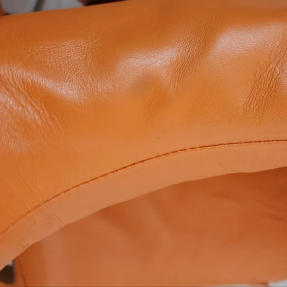 Kalda 80mm Fory Leather Ankle Boots Orange - Picture 7 of 10